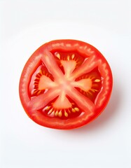 Wall Mural - A juicy red tomato slice