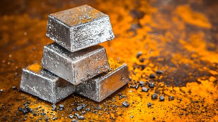 Aufkleber - Cutting edge industrial technology refining raw aluminum ore through a highly efficient and modernized manufacturing process  Showcasing the innovative advancements in metal processing and production