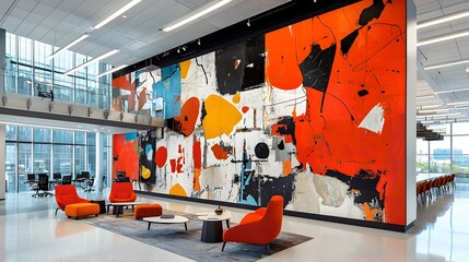 Aufkleber - Cutting edge technology printing decorative patterns and textures onto the surface of metal sheets showcasing the precision and innovation of modern industrial manufacturing processes