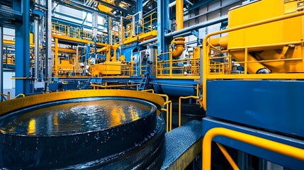 Leinwandbilder - Anodizing plant applying advanced protective coatings to aluminum sheets as part of an industrial manufacturing and metalworking process