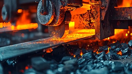 Poster - High Temperature Furnace Used for Annealing and Heat Treatment of Metal Sheets in Industrial Manufacturing and Metalworking Processes