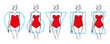 © Lelia Ledencova - Female body shapes are five types. Apple, pear, triangle, rectangle, sand forms.