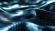 © chesleatsz - Abstract Blue and Black Wavy Surface with Dotted Pattern
