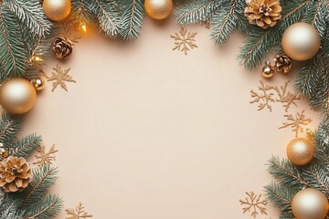 Wall Mural - Christmas time and desk of free space