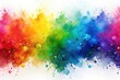 © Anulak - Panoramic abstract background with rainbow watercolor paint splashes