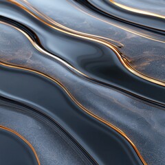 Canvas Print - Flowing metallic abstract background