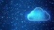 © novitasary - Digital cloud symbol with data connections, representing cloud computing and technology.