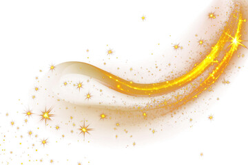 Canvas Print - png yellow glowing light effect background golden night.