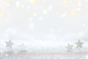 Wall Mural - png white background with bokeh lights abstract design stars.