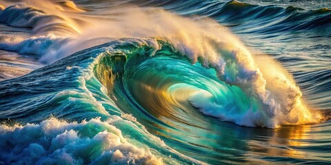 Canvas Print - captivating texture blending seamlessly with dynamic wave from high angle