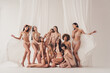 © deagreez - Photo of stunning ladies of different nationalities and body types with no filter and real imperfections in studio on white background