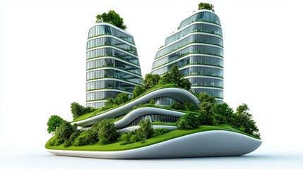 modern eco-friendly architecture with green design