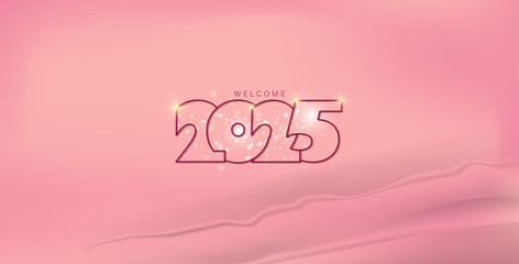 A vibrant wallpaper celebrating the arrival of the New Year 2025