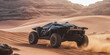 © Andres Mejia - Off-road vehicle conquering challenging sand dunes in desert landscape