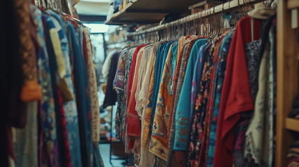 a Vintage Clothing Store Filled with Unique Clothes. 