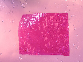 Wall Mural - pink plastic texture for a colorful background.
