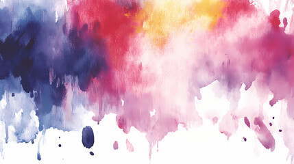 Wall Mural - Abstract watercolor background with colorful splashes and textured brushstrokes. Ink and Wash Painting. Illustration