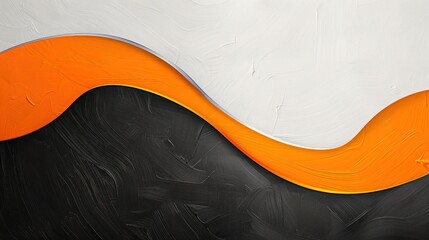 Wall Mural - Grainy Abstract Color Wave on White, Orange and Gray Texture Background - Dark and Noisy Black Backdrop for Banner, Poster, Header, and Cover Design