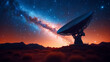 © ZaStock - A satellite dish reaches skyward, collecting signals from stars during a serene twilight