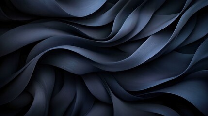 Elegant flow of dark textures a visual journey through waves and shadows in abstract design