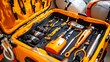 © Ratchadaporn - Assortment of Hydraulic Cutter Tools Organized in an Orange Storage Container for Underwater Rescue and Emergency Response