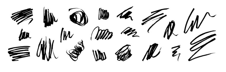 Wall Mural - vector swish swoosh squiggle lines set. isolated fake signatures. wavy handwritten signature samples