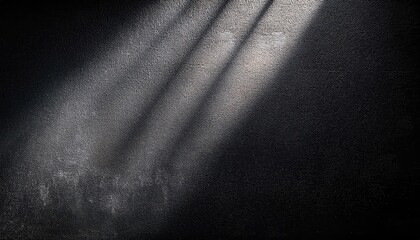 Poster - Moody Dark Textured Wall Background with Soft Diagonal Light Rays. Ideal for Cinematic Designs, Atmospheric Branding, Product Displays, and Dramatic Visual Storytelling in Digital and Print Media