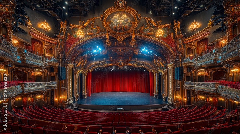 An elegant theatre interior captures the opulence of a bygone era ...