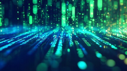 Abstract Digital Data Flow Background