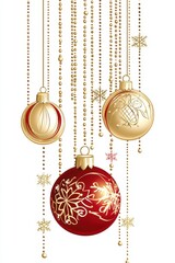elegant christmas ornaments with golden accents