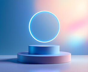 Aufkleber - Stage podium with lighting, Stage Podium Scene with for Award, Decor element background. Giveaway podium with lighting, Stage Podium Scene with for Award, Decor element background.