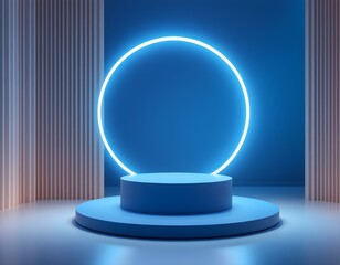 Aufkleber - Stage podium with lighting, Stage Podium Scene with for Award, Decor element background. Giveaway podium with lighting, Stage Podium Scene with for Award, Decor element background.