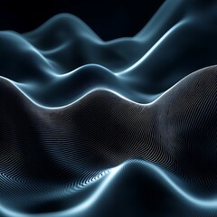 Wall Mural - mesmerizing wave patterns adding depth to sound visuals design