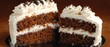 © CYBERPINK - A slice of cake with chocolate frosting and white frosting