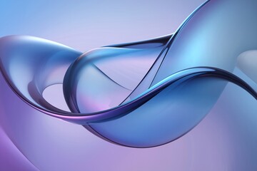 Wall Mural - an abstract, fluid design with smooth, flowing lines and a blend of colors.
