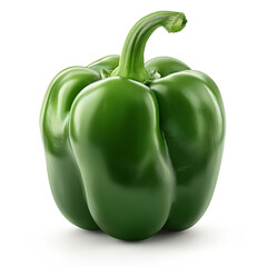 Wall Mural - green pepper isolated on white