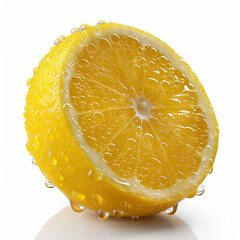 Wall Mural - slice of fresh juicy lemon