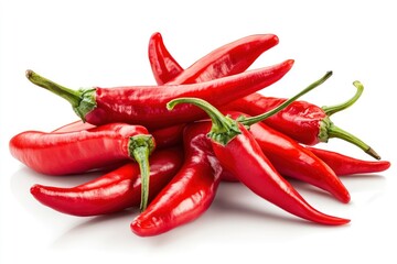 Chilli pepper isolated on white background - generative ai