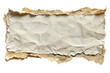 © Sodapeaw - Vintage torn paper with rough, crumpled edges against a transparent background, perfect for design projects or creative textures.
