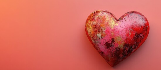 Leinwandbilder - Heart image background to express emotions. with copy space image. Place for adding text or design
