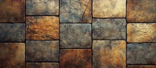 Poster - Tile Wall Backgrounds for Web Graphics. with copy space image. Place for adding text or design
