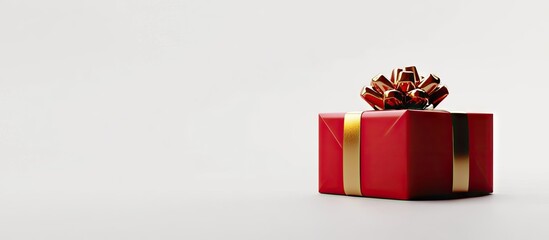 Aufkleber - Holiday gift Isolated on a white background. with copy space image. Place for adding text or design