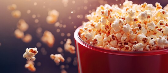 Aufkleber - Popcorn inside the popcorn maker. with copy space image. Place for adding text or design