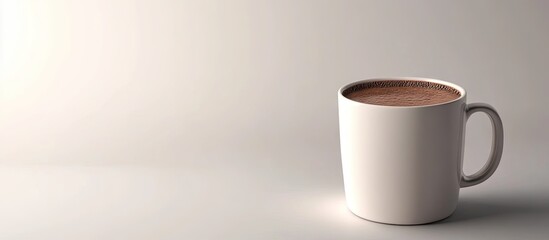 Aufkleber - mug of coffee or hot cocoa. with copy space image. Place for adding text or design