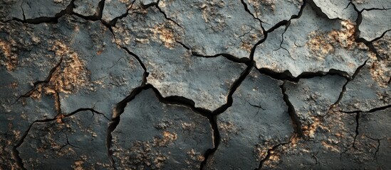 Poster - Cracks and the texture of the aged surface Background for designs and presentations. with copy space image. Place for adding text or design