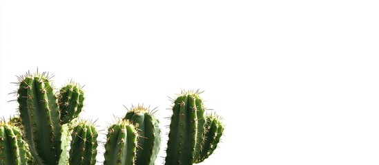 Poster - Cactus against a white background. with copy space image. Place for adding text or design