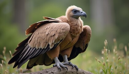 Wall Mural -  Majestic bird of prey poised for flight