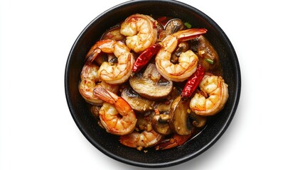 Wall Mural - Flavorful Shrimp Dish with Spices and Vegetables