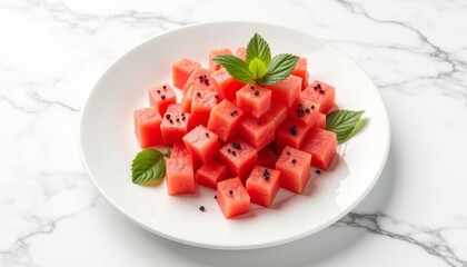 Sticker -  Freshly sliced watermelon ready to enjoy