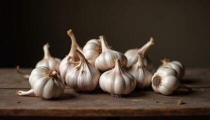 Poster -  Fresh garlic bulbs ready to add flavor to your dishes